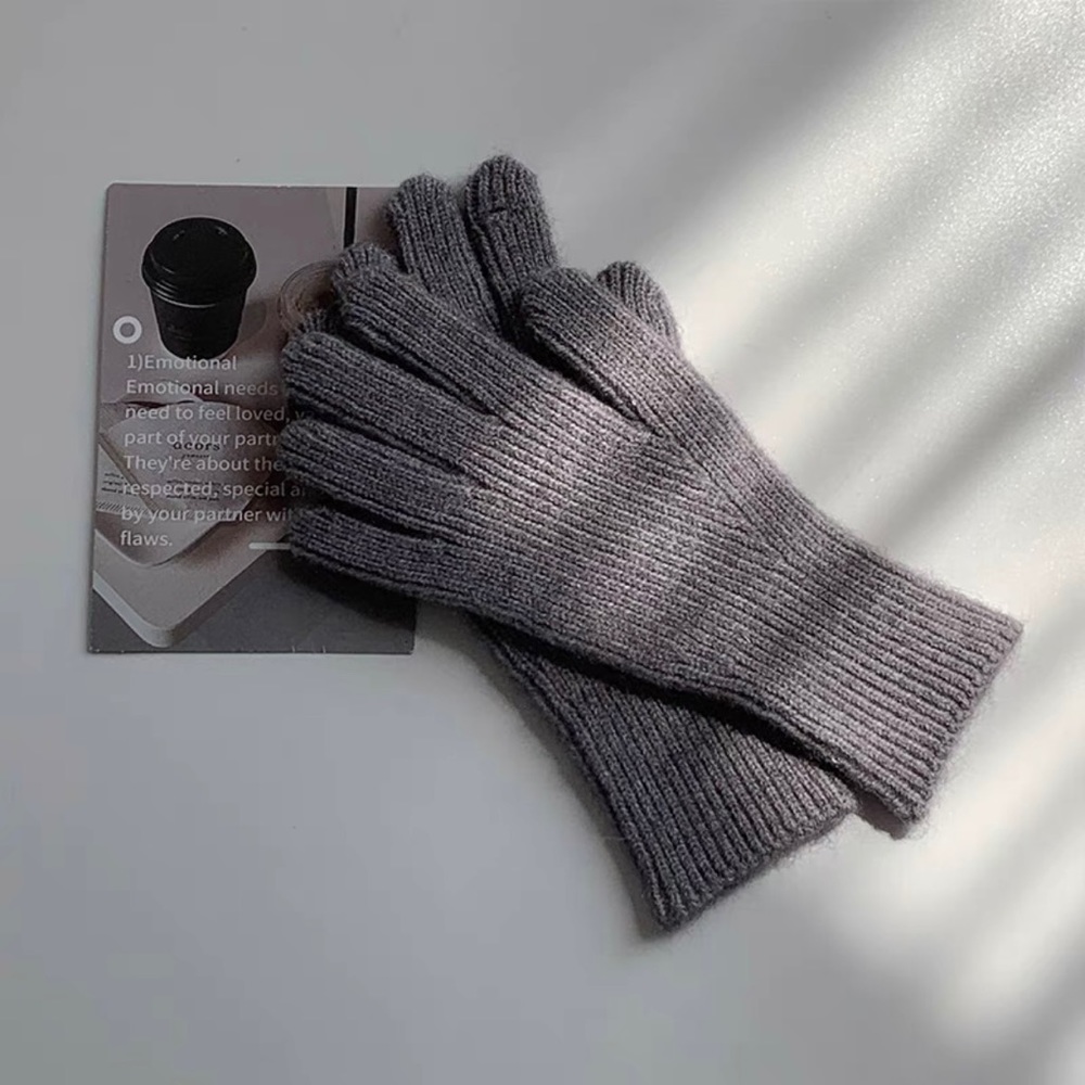 2/$15  🆕Ribbed knit gloves -Charcoal
